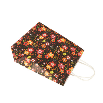 HotSale Gift Bag Sac en papier épais à fleurs écologiques