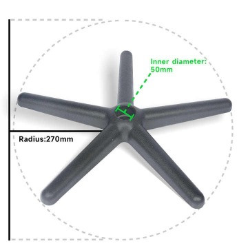 Plastic Base Nylon Plastic Furniture Accessories