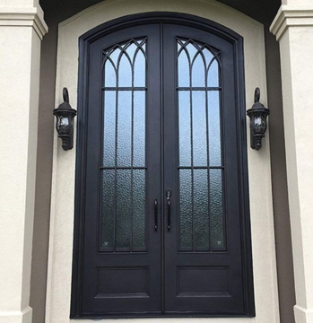 Impact Wrought Iron Double Entry Doors for Florida Hurricanes