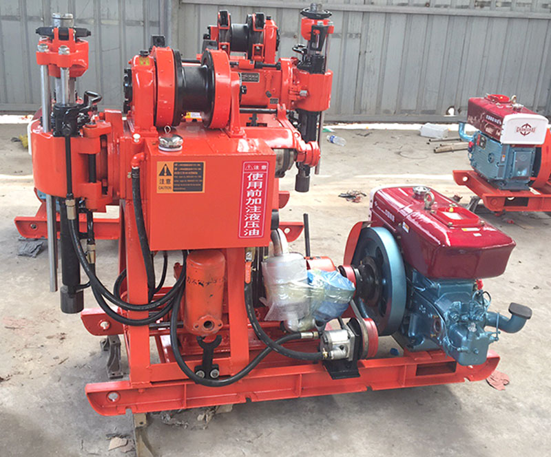 hydraulic diesel engine water well drilling rig machine construction machinery XY-1 for Indonesia