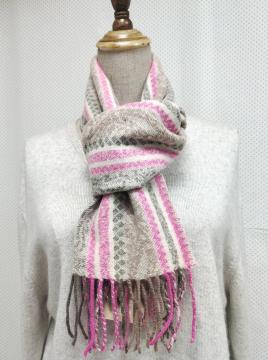 New Design Women Infinity Jacquard Wool Scarf