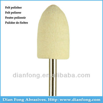 G9 HP Shank Bullet Shaped High Density Dental Laboratory White Felt Bob