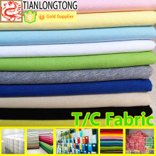 high quality solid dye shirting fabrics TC 80/20 45*45 110*76 57/58"