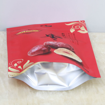 Food industry clear printed stand-up zipper bag