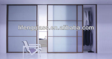 tempered acid etched home design frosted glass doors price