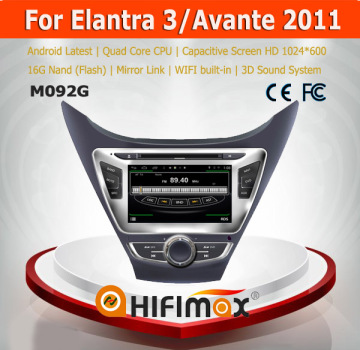 Hifimax Elantra Android screen Android 4.4.4 hyundai elantra gps navigation/car dvd player for hyundai elantra 2012