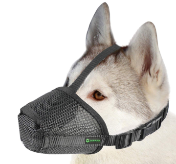 Mesh Dog Muzzle with Overhead Strap