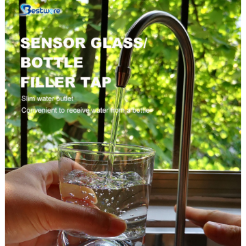 Adjustable sensor drinking water bubble faucet