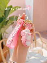 Cherry Blossoms Shoes PVC Keychain