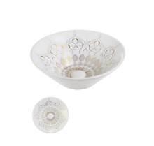 Classic European Gold Flower Color Hand Wash Basin