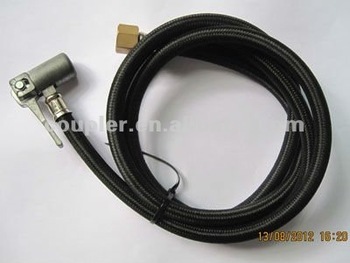 5*10.5 black PVC Air Hose with Brass fitting & Pump Adaptor