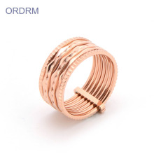 Rose Gold Stainless Steel Band Ring For Her