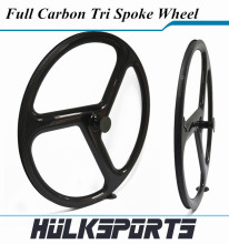 FIX Front Wheel 38mm tubular carbon tri spoke wheel, 700c fix bike front wheel
