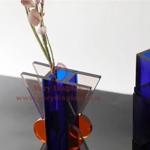 Anpassad design Plexiglass Table Creative Flower Vase.