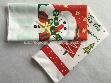 Chiristmas printing microfiber suede cleaning cloths