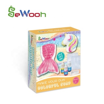 Kids DIY Mermaid Soap Making Kit - Create Your Own Colorful Soap