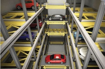 shuttle and lift parking system with robotic carrier