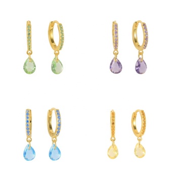 Trendy Jewelry Tear Drop Gemstone Earrings