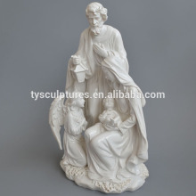 High quality custom marble stone mary joseph and jesus statue
