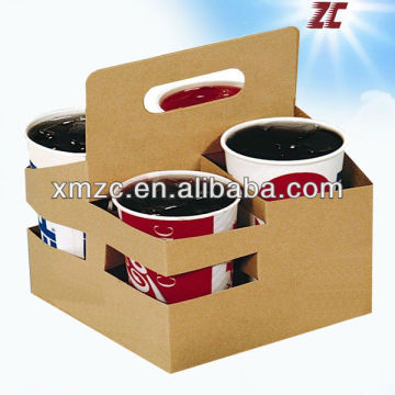 Factory Direct Sale Kraft Paper Cup Carrier, Cup Holder