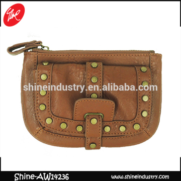 new style studded brown women coin purse