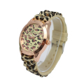 Nya Designer flickor silikon Leopard Strap klockor