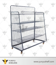 wholesale wire mesh display racks and stands with wheels