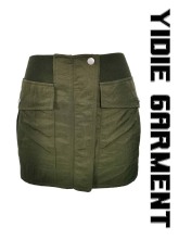 Womens Waterproof Green Aviator Mini Skirts
