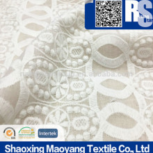 WOVEN COTTON VOIL WITH BIG EMBROIDERY MACHINE MADE EMB