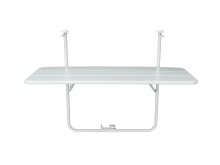Balcony Railing Hanging Foldable Table with Slat Tabletop