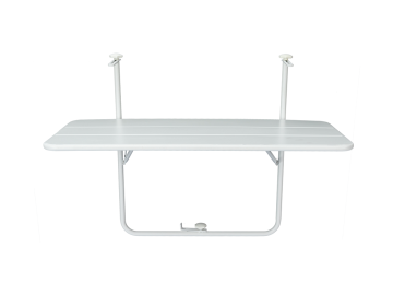 Balcony Railing Hanging Foldable Table with Slat Tabletop