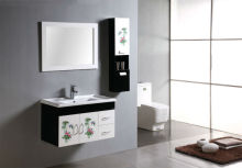 Modern High Gloss Black Finish Vanity Bathroom Sinks