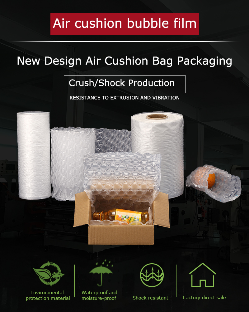 Plastic bag with bubble film inflatable air bubble film rolls