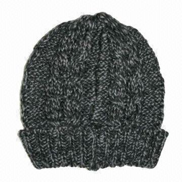 Men's knitted hat, AB yarn