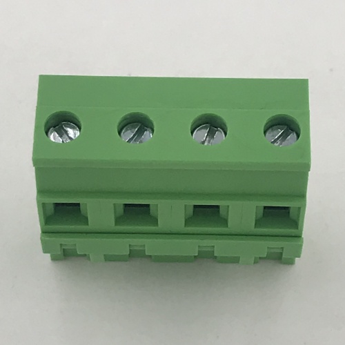 Vertical pluggable female terminal block connector