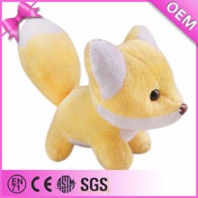 Lovely cute mini plush animal toy, yellow stuffed fox