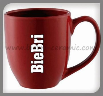 Red Stoneware 12oz Elegant Coffee Cups Mugs