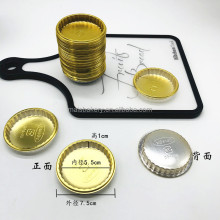 Gold Plastic Cupcake Mouse Plate Mini Cake Display Tray