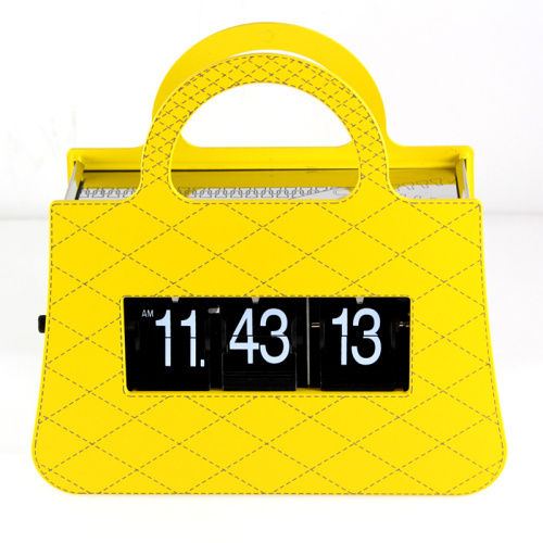 Horloge flip horloge jaune