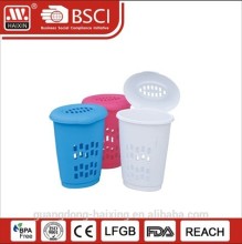 Plastic round laundry basket/laundry basket with round lid(39L)