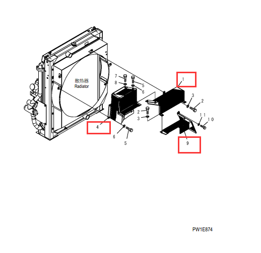 PC360-7 حارس المروحة 207-03-71251/207-03-71261/207-03-7127