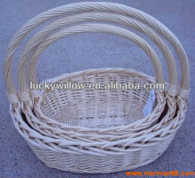 willow storage basket fruit baskt/gift basket set of three
