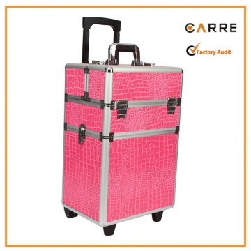 crocodile pattern cosmetic professional nail polish trolley case