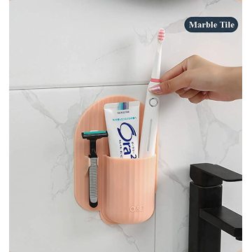 Porte-brosse à dents en silicone et rasoir pour salle de bain