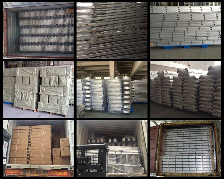 China wholesale merchandise 330lb heavy duty aluminium folding ladders multifunctional 4*3