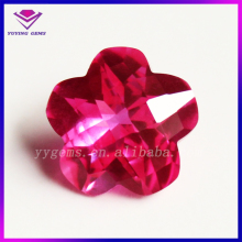 Facet Cut Flower Shape Red Ruby Corundum Stone Price for Beautiful Jewelry