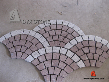 Red Porphyry + G603 Light Grey Granite Cobblestone