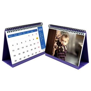 Promotional custom glossy paper table calendar desk calendar printing