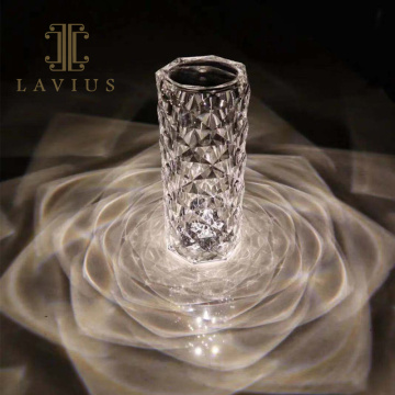 Luxury Acrylic Crystal Rechargeable Dinning Hall Table Lamp