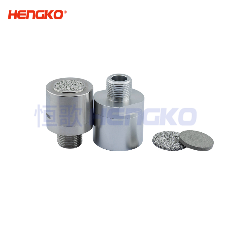 Porous sintered stainless steel flameproof filter nitrogen dioxide gas sensor housing with filter disc